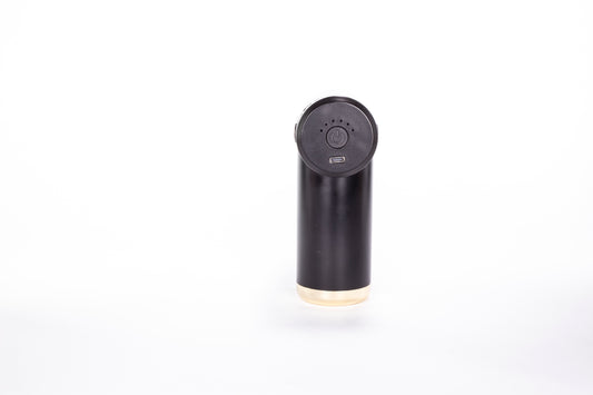 Mini pistola de massagem profunda com 4 cabeças de massagem