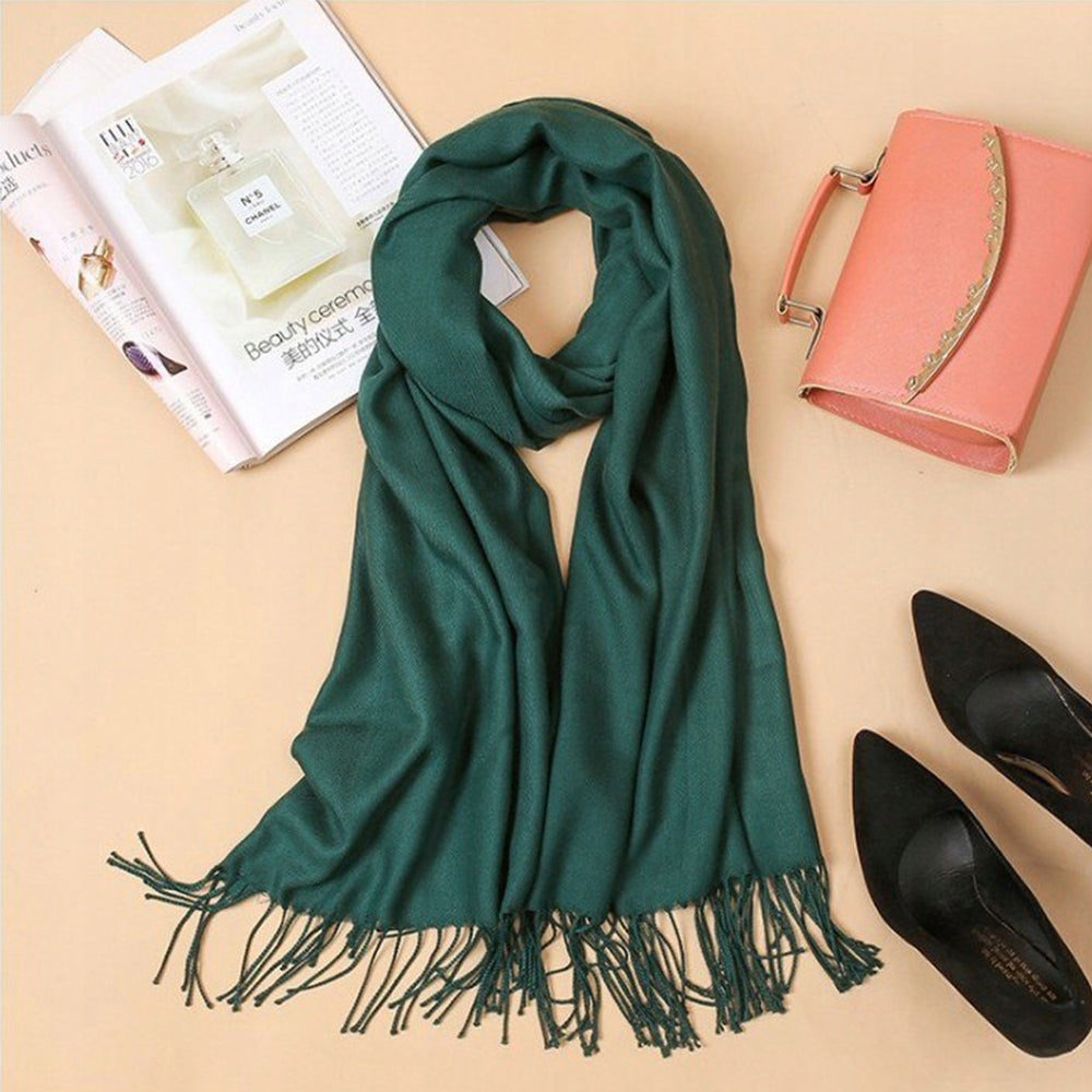 Echarpe Verde Floresta toque "Cashmere"