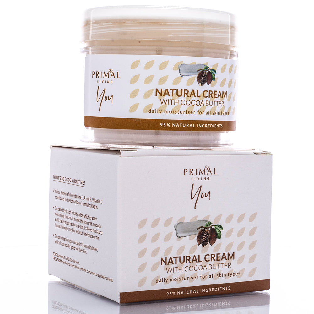 CREME NATURAL PARA O ROSTO COM MANTEIGA DE CACAU 100G 5 