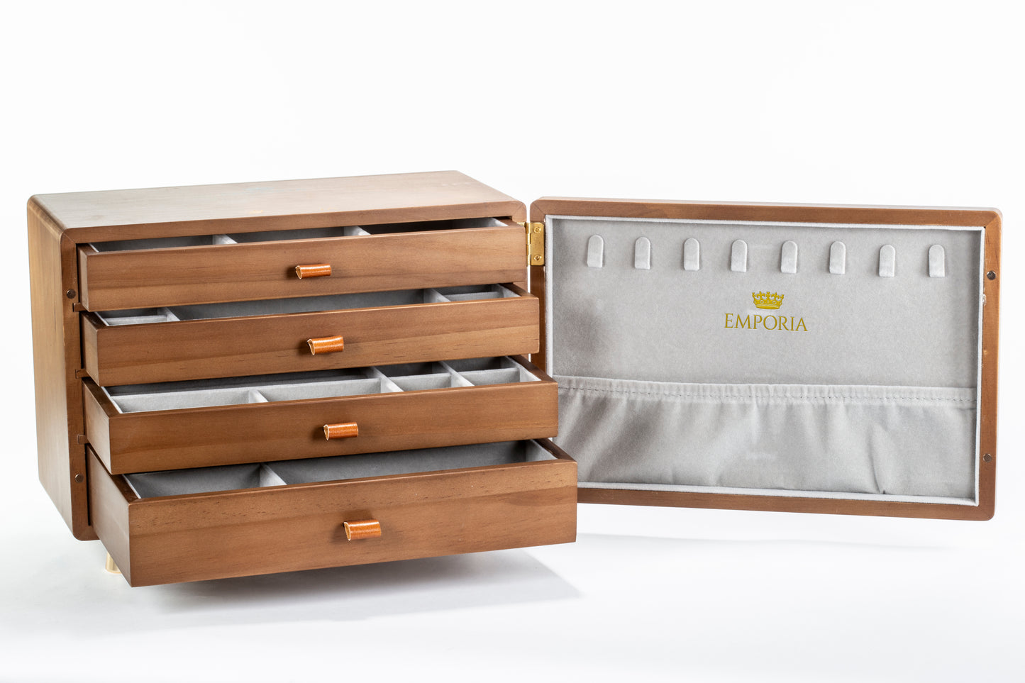 Mini baú organizador de jóias com várias gavetas Emporia