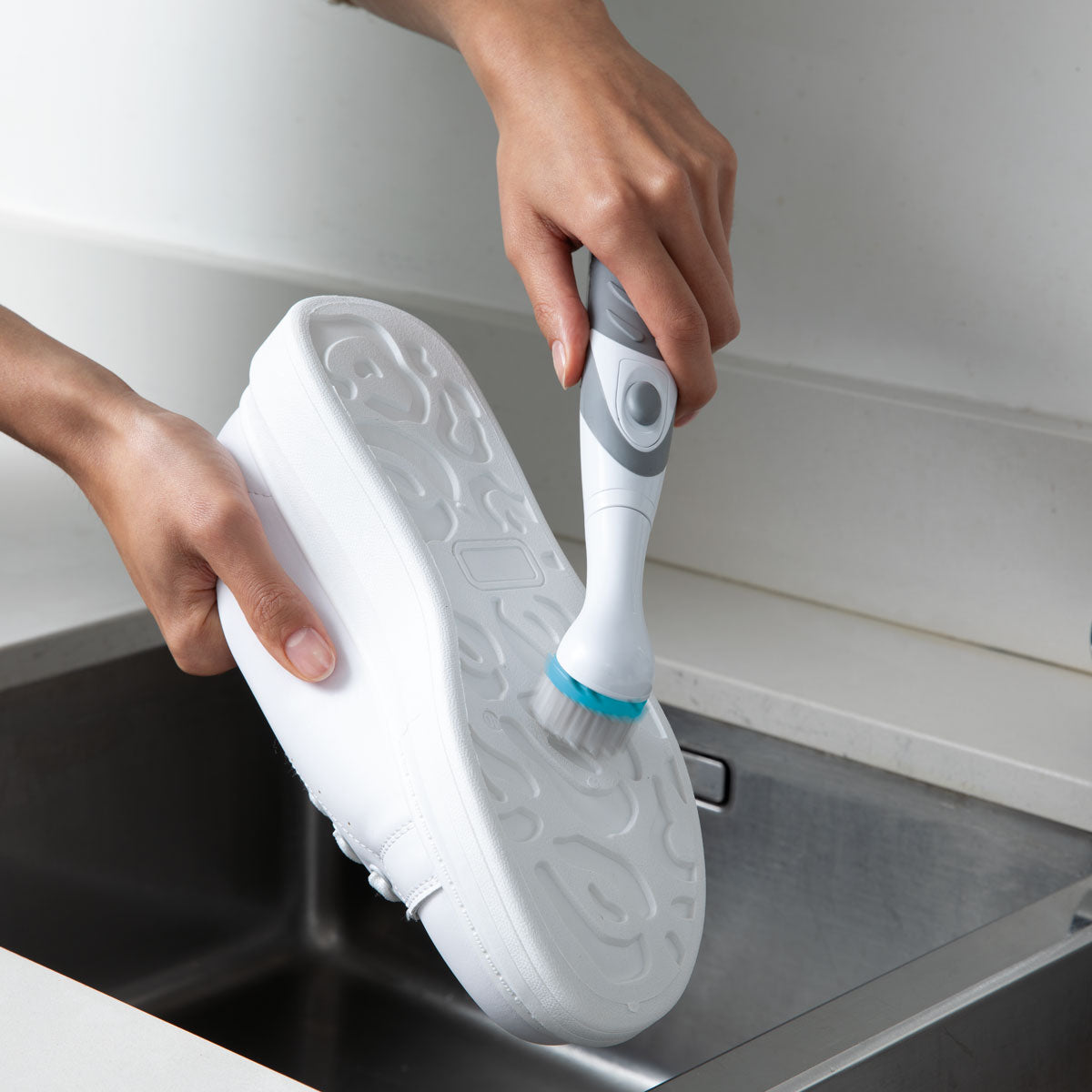 Escova de limpeza elétrica Scrub Buddi XS com 4 cabeças substituíveis 10 