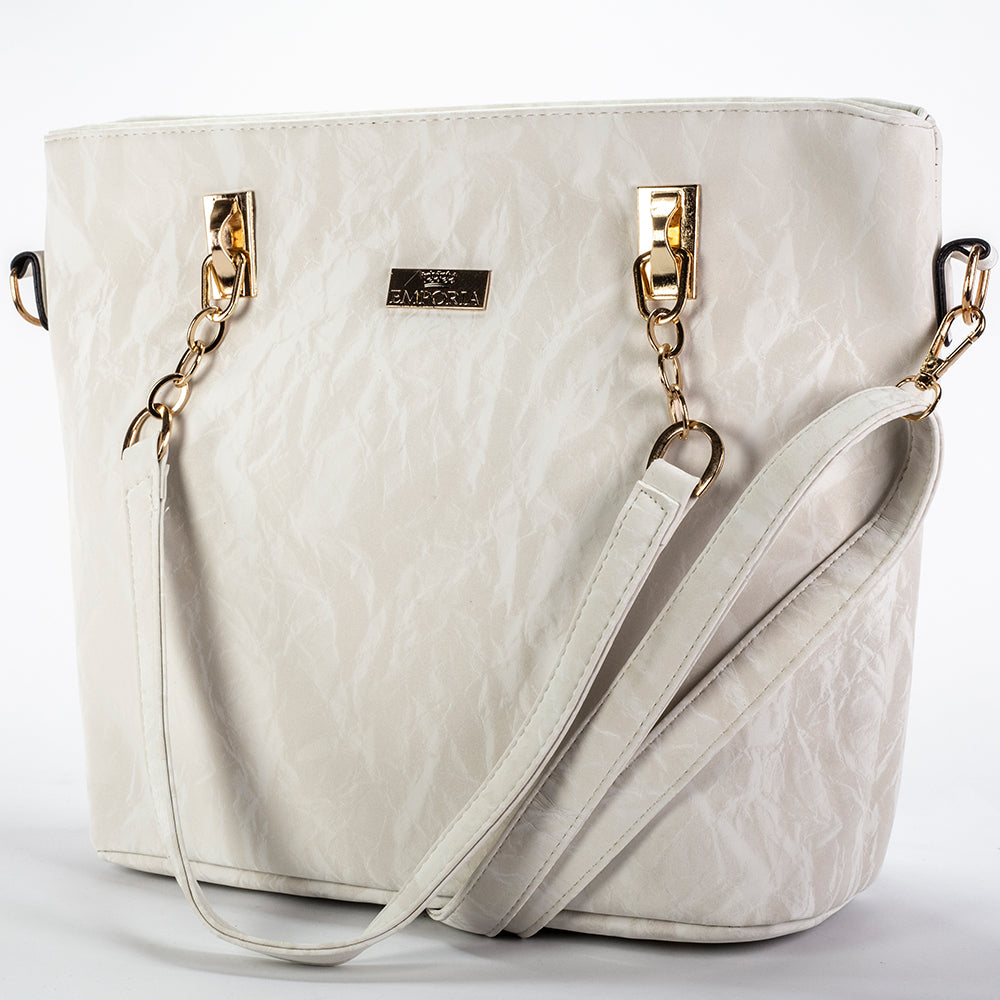 Coleção Primavera Emporia 2025 - “Lua de Marfim”, Conjunto de malas de 6 peças; branco