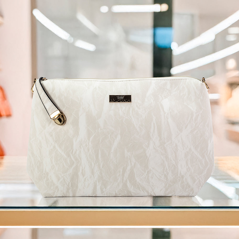 Coleção Primavera Emporia 2025 - “Lua de Marfim”, Conjunto de malas de 6 peças; branco 1 