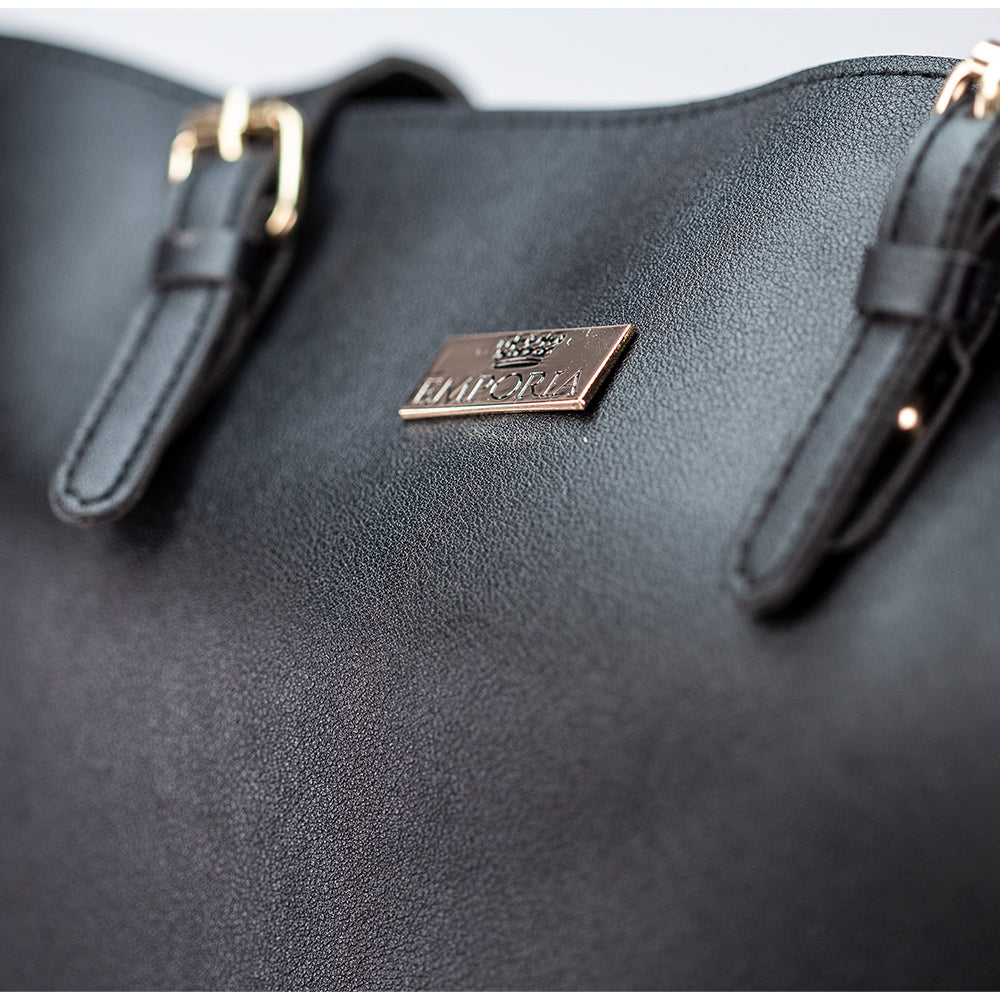 Coleção primavera Emporia 2025 - “Veludo Escuro”, conjunto de 3 peças para malas; preto 3 