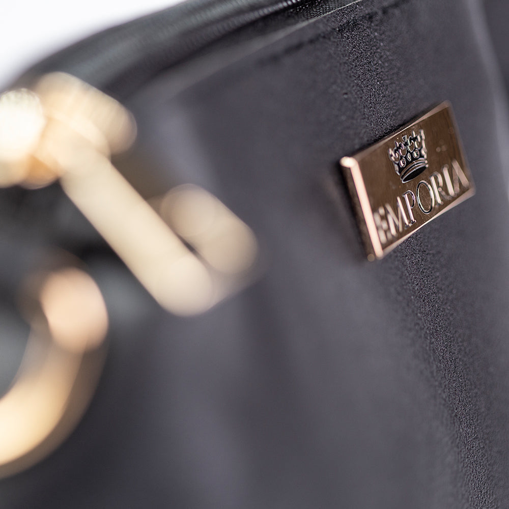 Coleção primavera Emporia 2025 - “Veludo Escuro”, conjunto de 3 peças para malas; preto