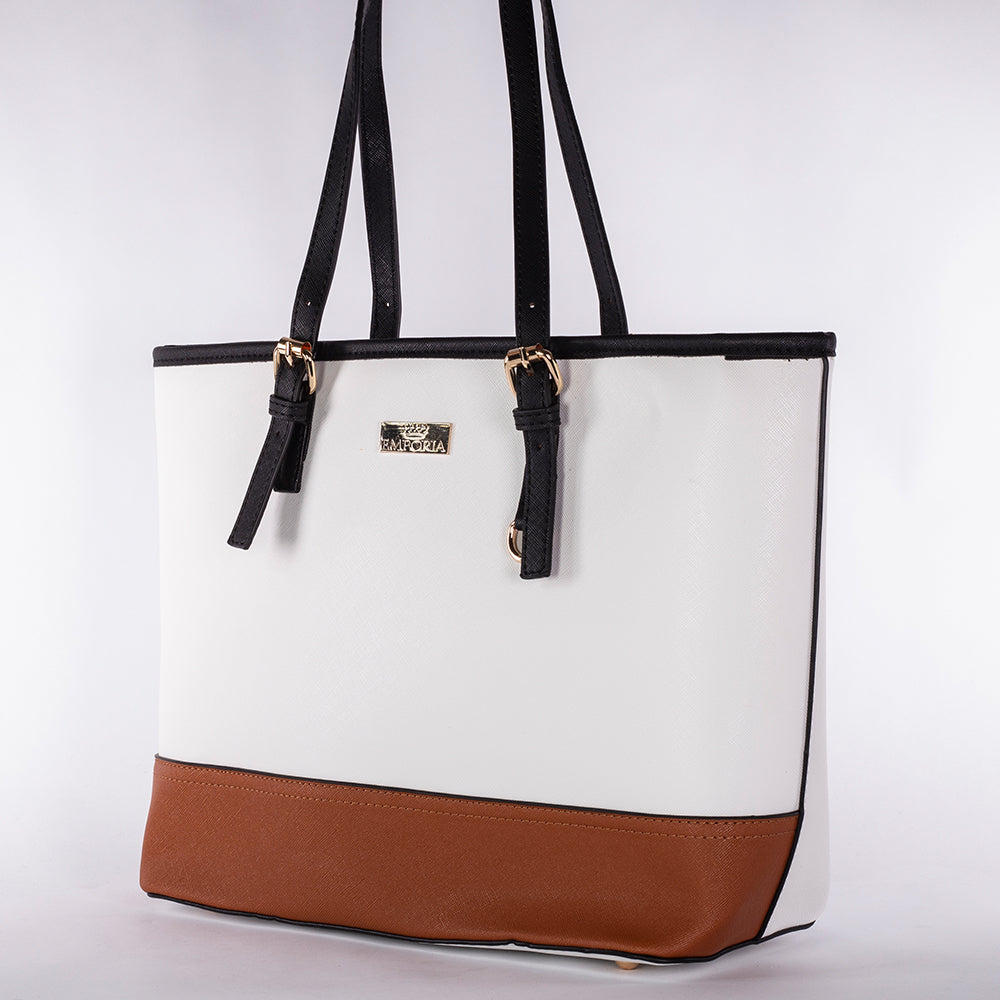 Coleção Primavera Emporia 2025 - “Mocha Luar”, conjunto de malas de 4 peças; branco 4 