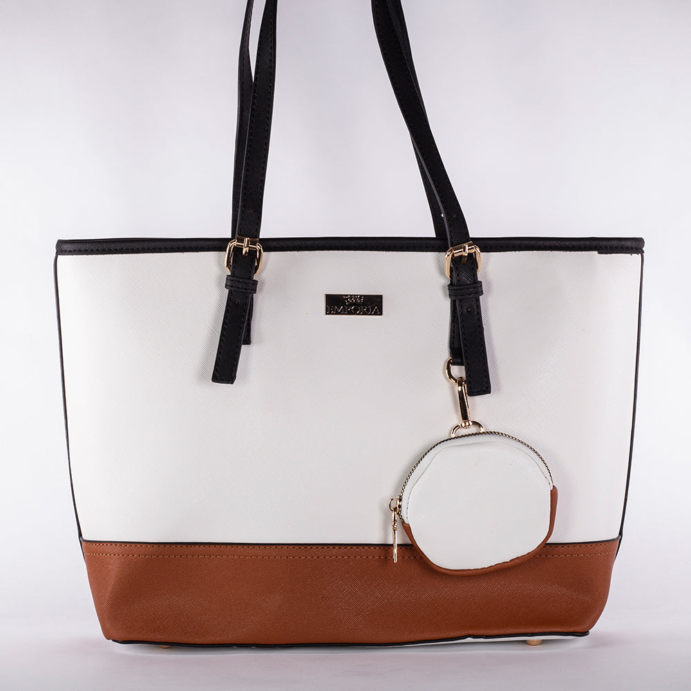 Coleção Primavera Emporia 2025 - “Mocha Luar”, conjunto de malas de 4 peças; branco