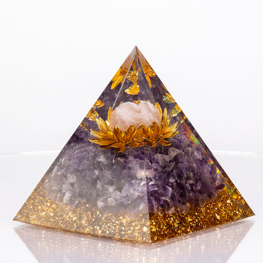 Talismã Pirâmide de Conexão com a Luz Dourada