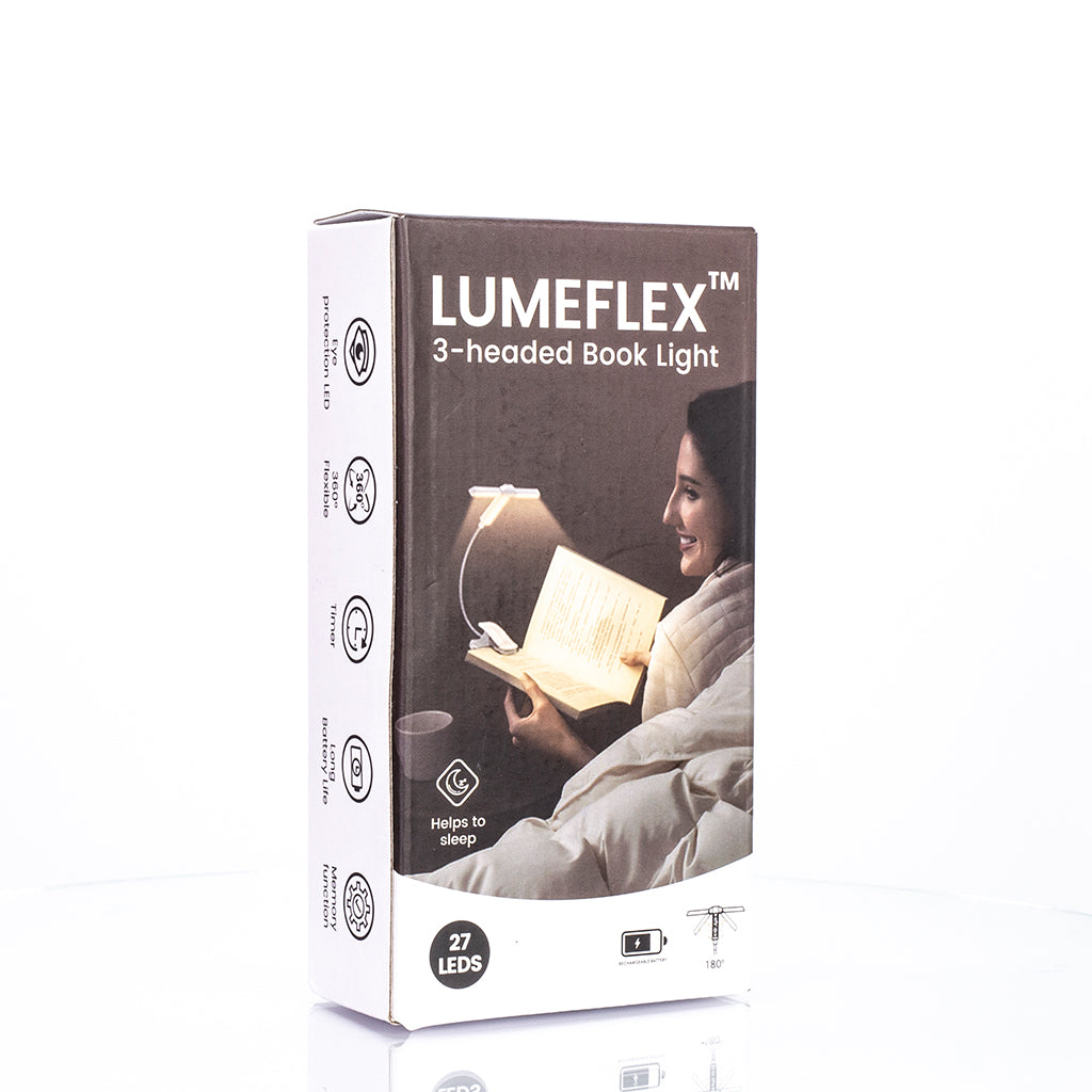 LumeFlex - Luz para livros com 3 cabeças 2 