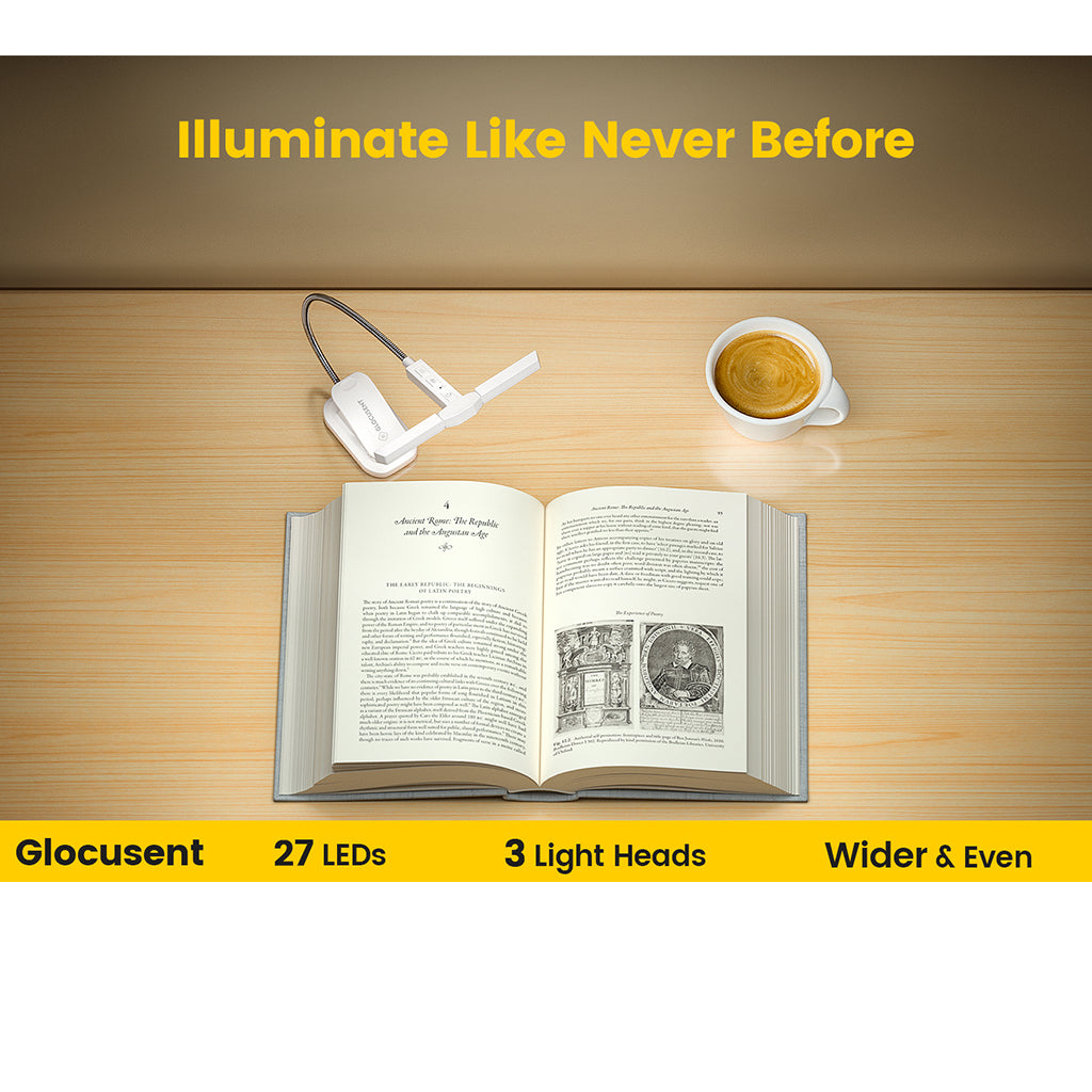 LumeFlex - Luz para livros com 3 cabeças 16 