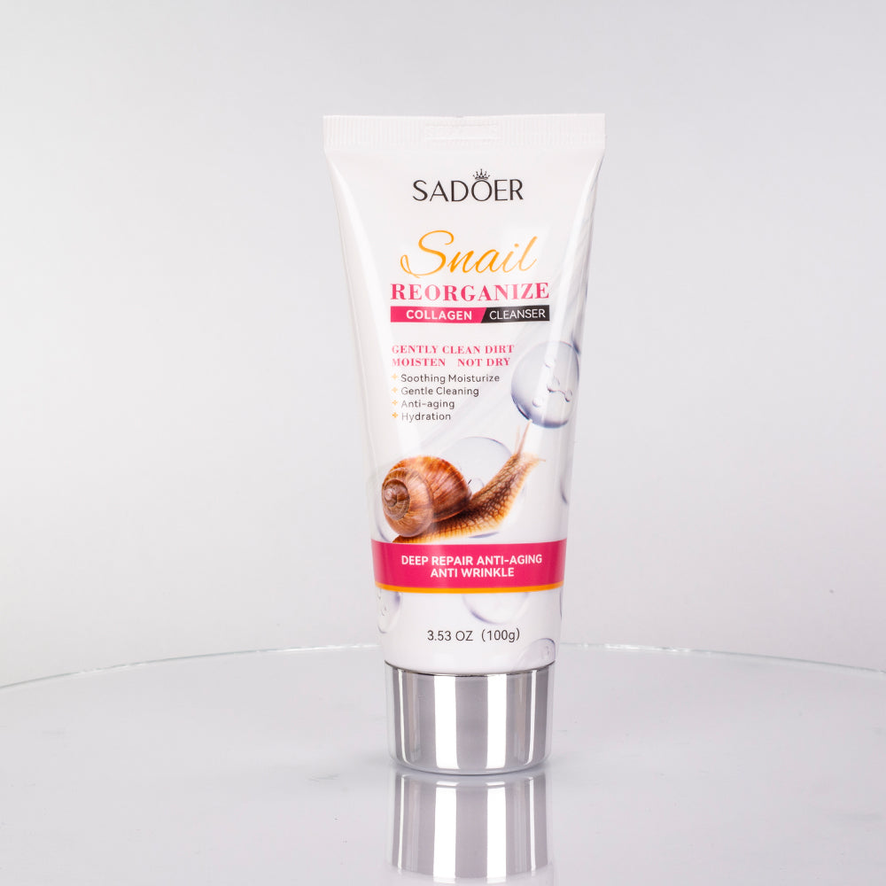 Conjunto de 6 peças para cuidados faciais com colagénio e baba de caracol da SADOER