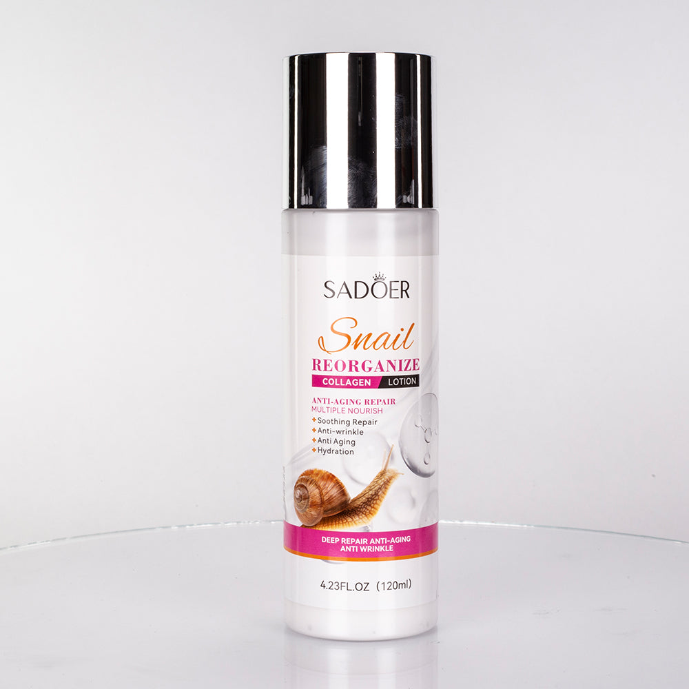 Conjunto de 6 peças para cuidados faciais com colagénio e baba de caracol da SADOER 6 