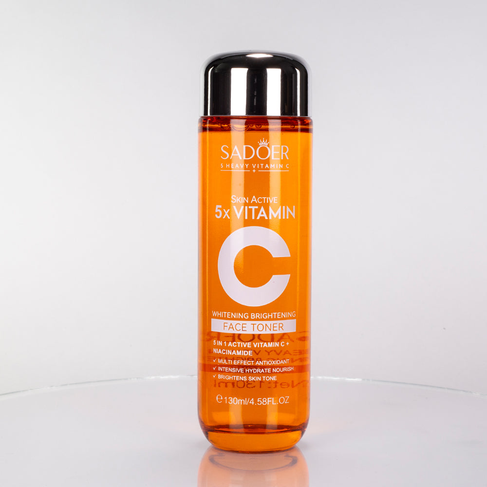 Conjunto de oferta SADOER com 5 produtos para o cuidado facial noturno e hidratante com vitamina C – 6 peças