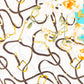 Lenço Abraço Floral, 85 x 180 cm, Azul Claro, 100% Seda Vegana