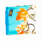 Lenço Abraço Floral, 85 x 180 cm, Azul Claro, 100% Seda Vegana