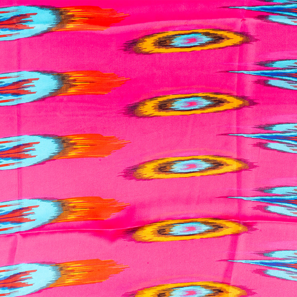 Lenço Prisma Pavão, 85 x 180 cm, Rosa, 100% Seda Vegana