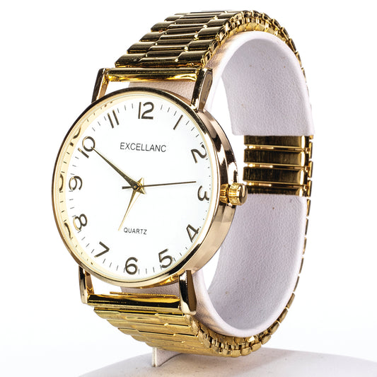 Relógio de senhora Excellanc dourado com bracelete em aço inoxidável