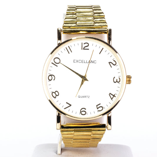 Relógio de senhora Excellanc dourado com bracelete em aço inoxidável