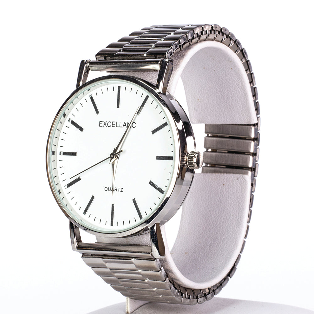 Relógio de senhora prateado Excellanc com bracelete em aço inoxidável