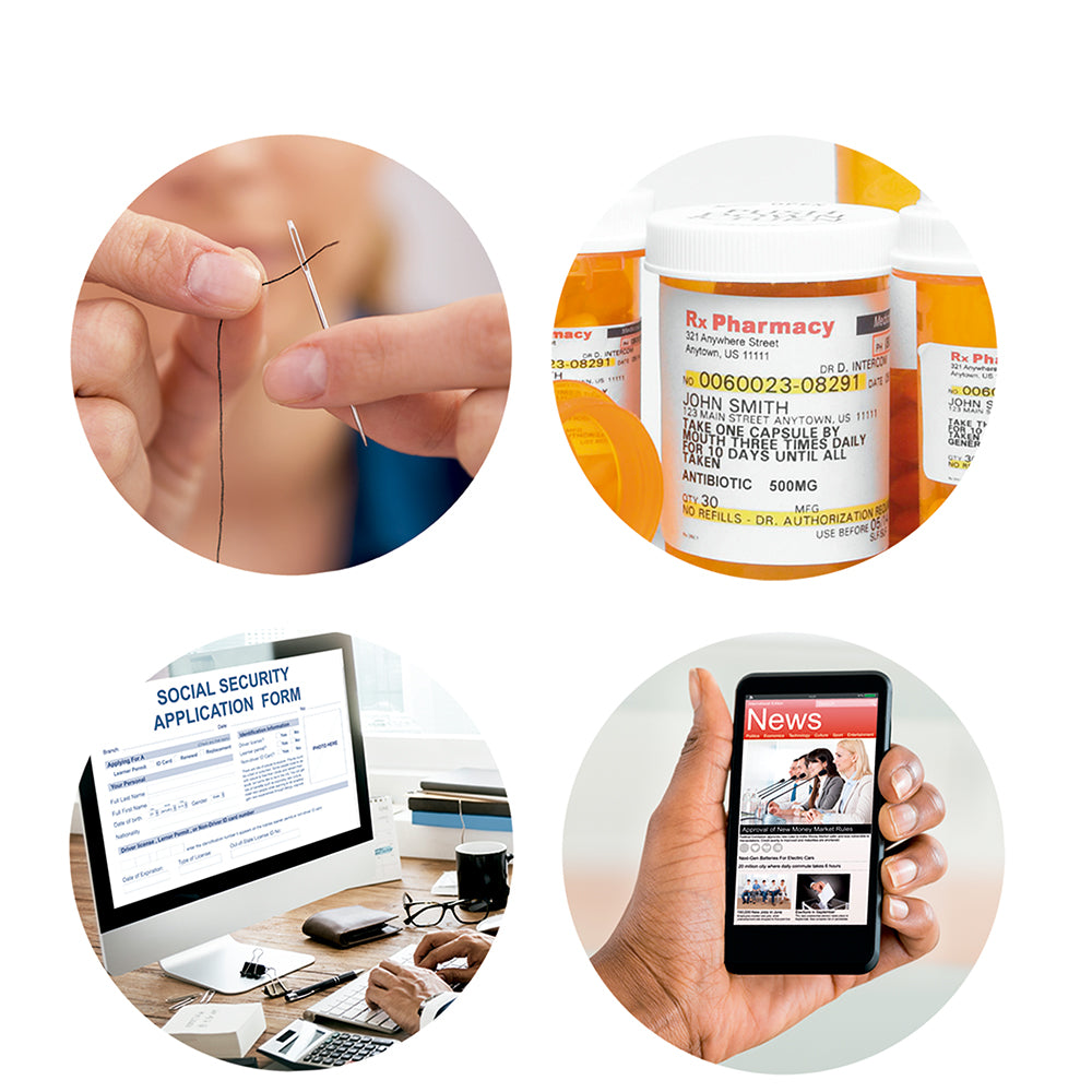 Óculos de leitura Vizmaxx Autofocus 2 em 1 com gama de dioptrias flexível, pretos 4 