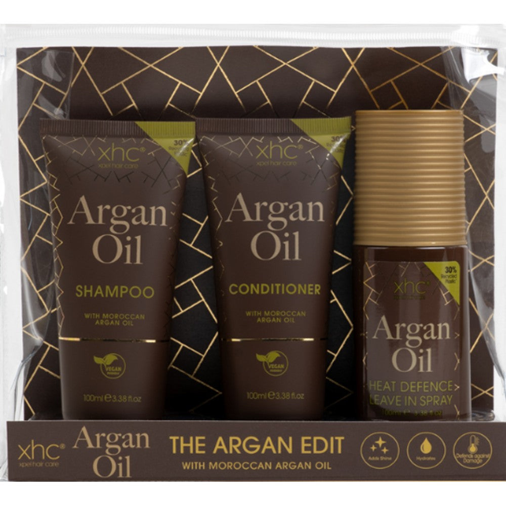 XHC The Argan Edit – Conjunto de presente para cuidados capilares com Óleo de Argão marroquino 1 