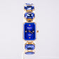 Relógio de Liga de Ouro com Cristal Emporia® Azul