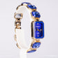 Relógio de Liga de Ouro com Cristal Emporia® Azul