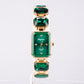 Relógio de Liga de Ouro com Cristal Emporia® Verde