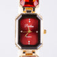 Relógio de Liga de Ouro com Cristal Emporia® Vermelho