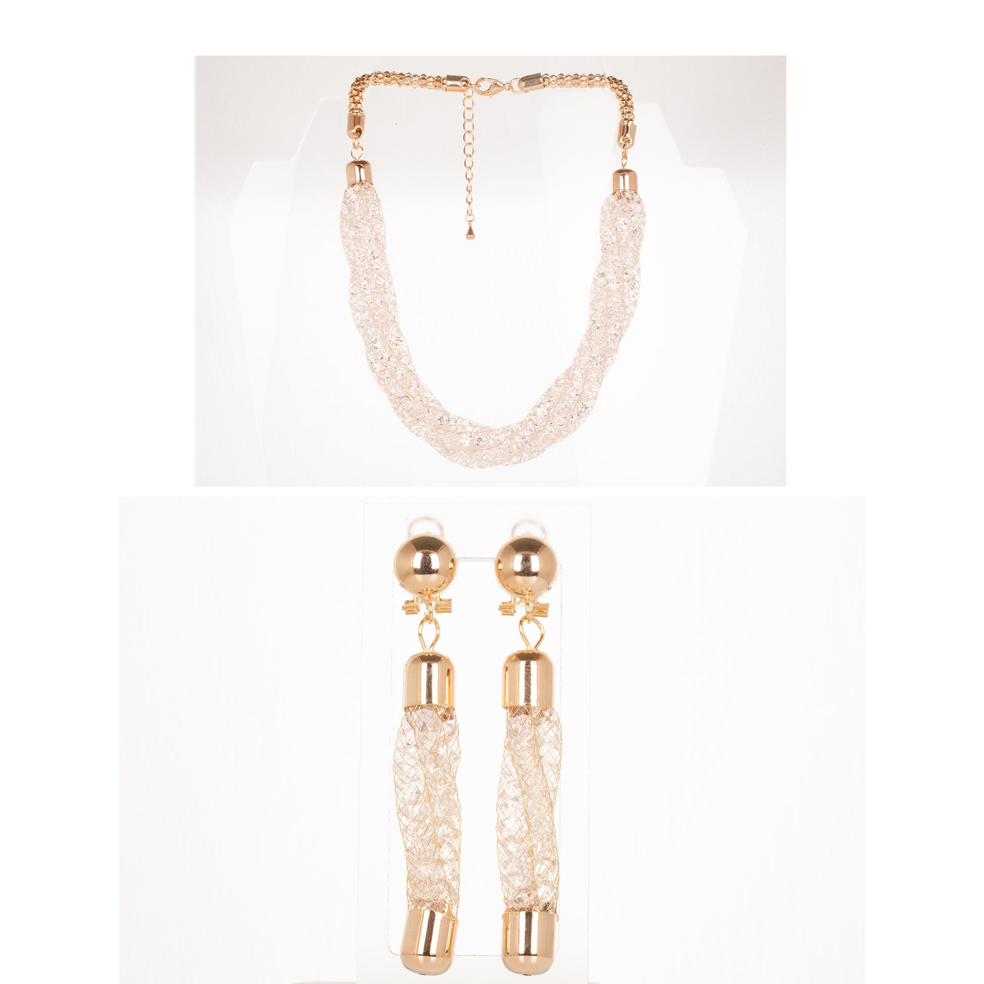 Conjunto de Liga de Ouro com Cristal Emporia® Multicor 1 