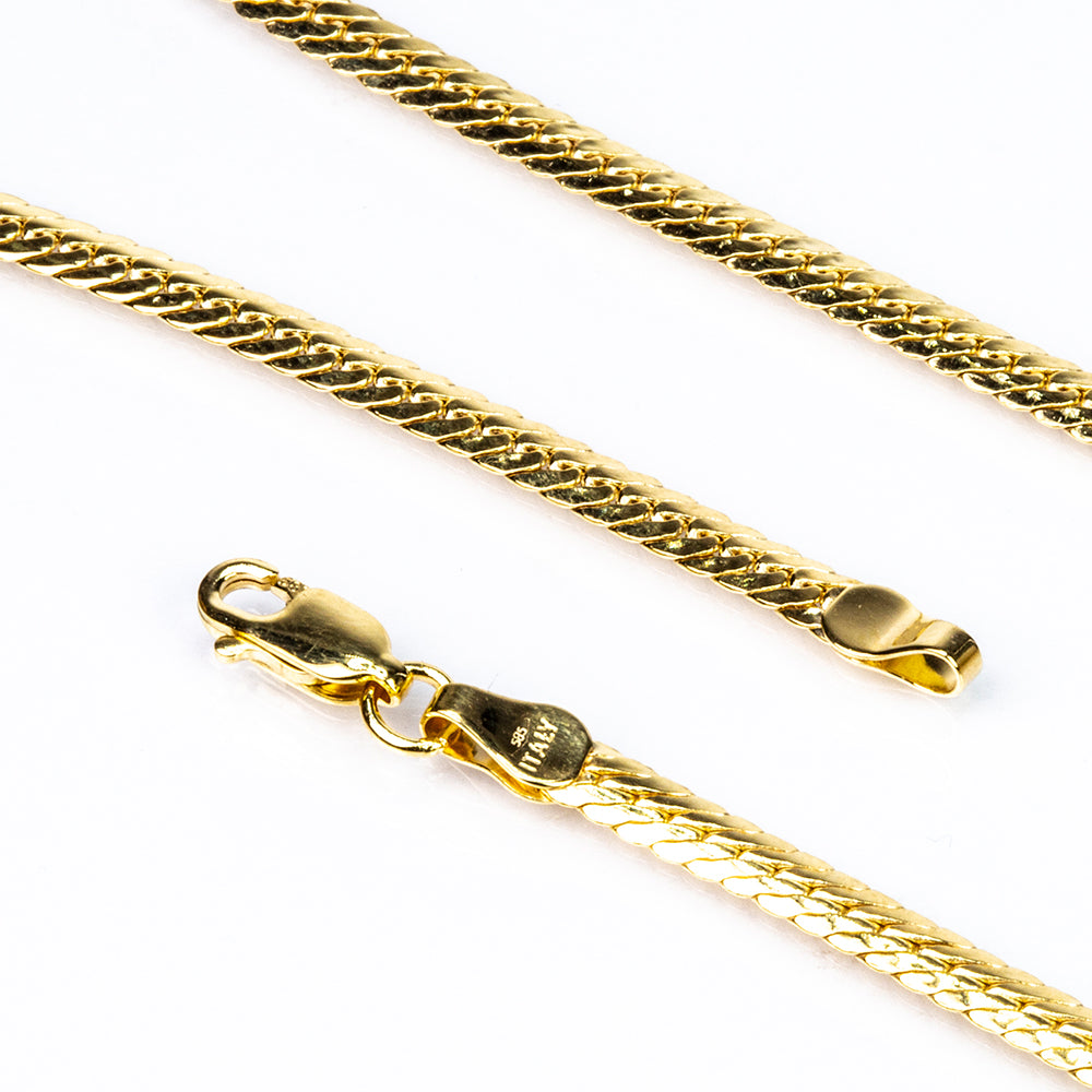 Colar de Ouro 14K  Contraste: Cabeca de Pato