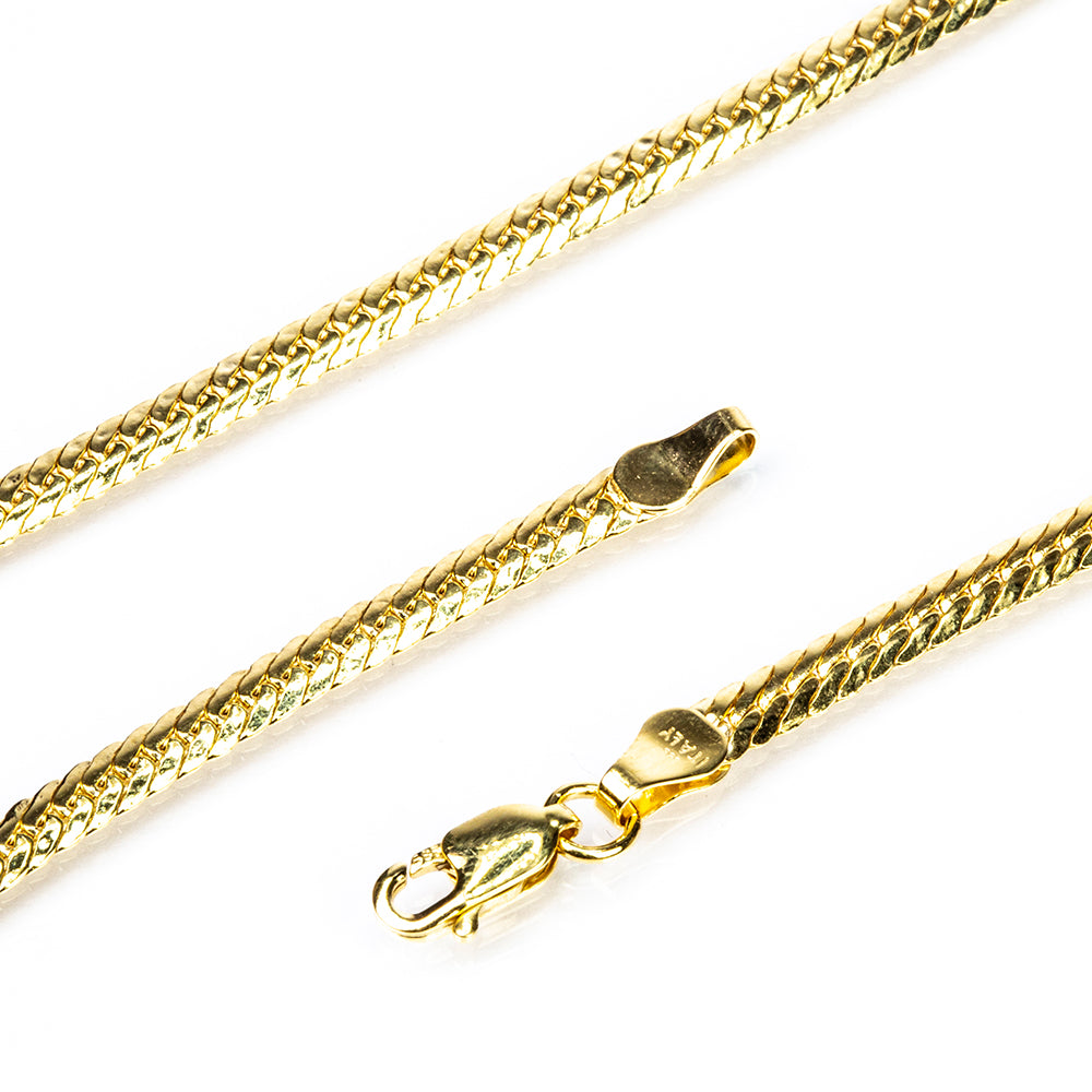 Colar de Ouro 14K  Contraste: Cabeca de Pato 4 