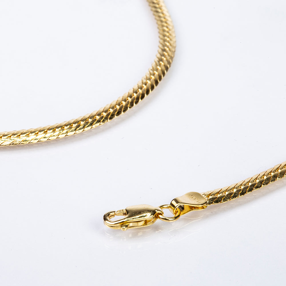 Colar de Ouro 14K  Contraste: Cabeca de Pato 5 