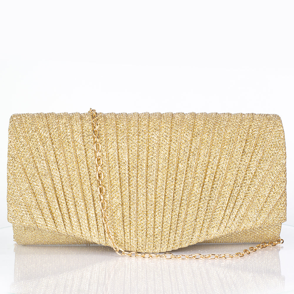 Mala de Liga de Ouro com Cristal Emporia® Branco ( Colar+Brincos+Pulseira+Anel )