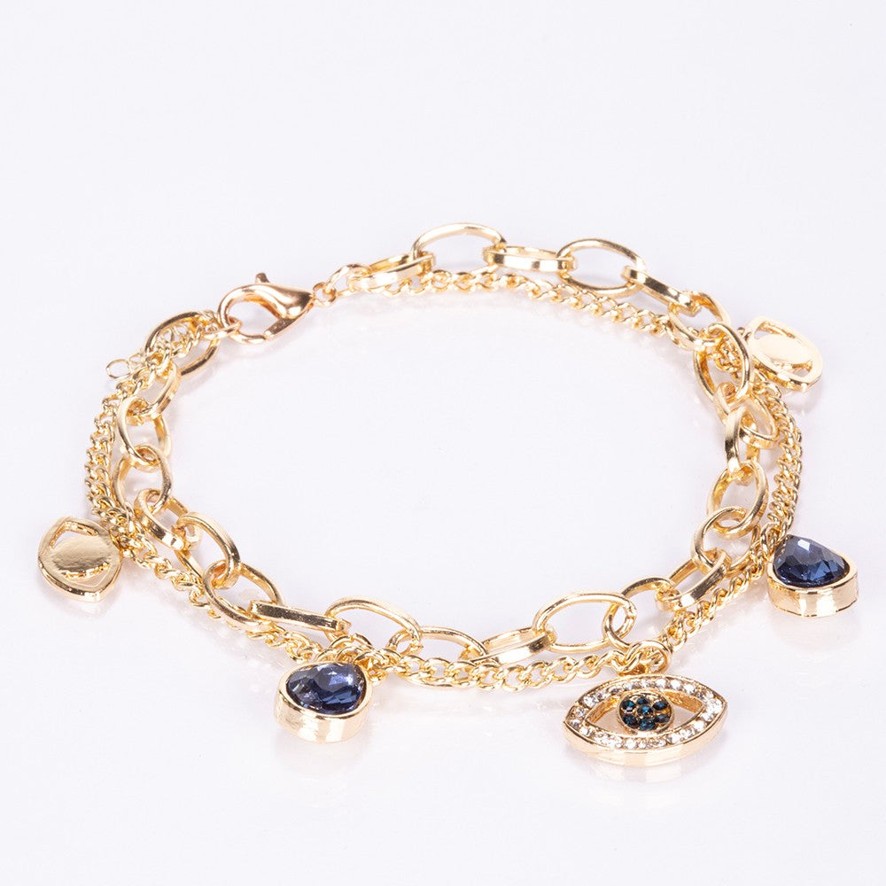 Pulseira de Liga de Ouro com Safira 1 