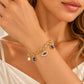 Pulseira de Liga de Ouro com Safira