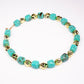 Conjunto Conta com Cristal Emporia® Verde ( Colar+Pulseira )
