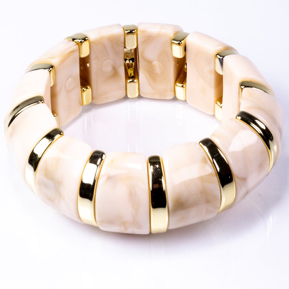 Pulseira Conta com Cristal Emporia® Rosa