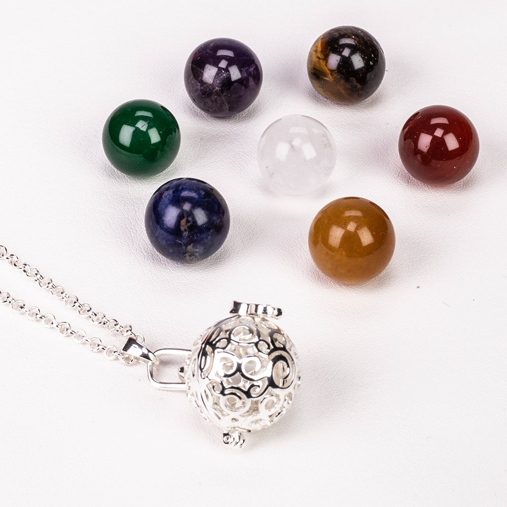 Colar de Liga de Ouro com Ametista e Quartzo Claro