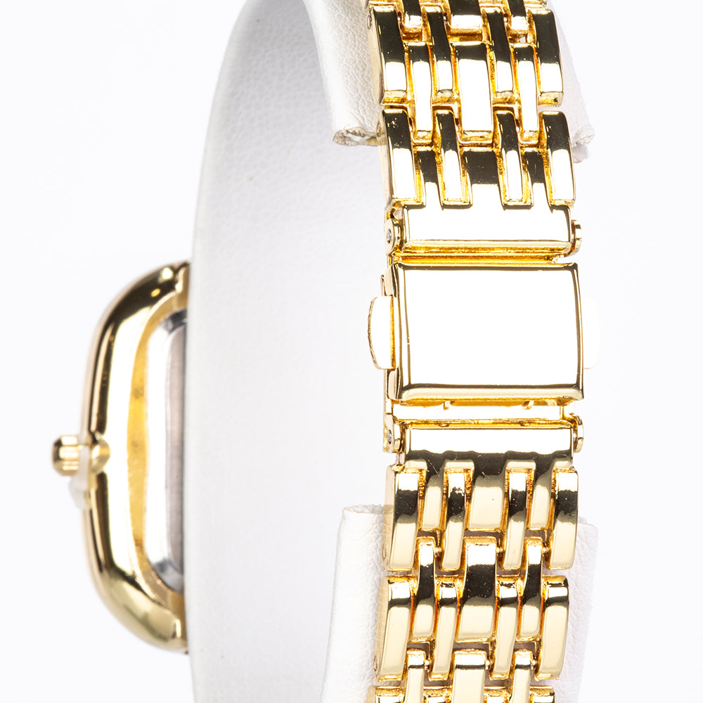 Relógio de Liga de Ouro com Esmeralda e Cristal Emporia® Branco ( Pulseira ) 3 