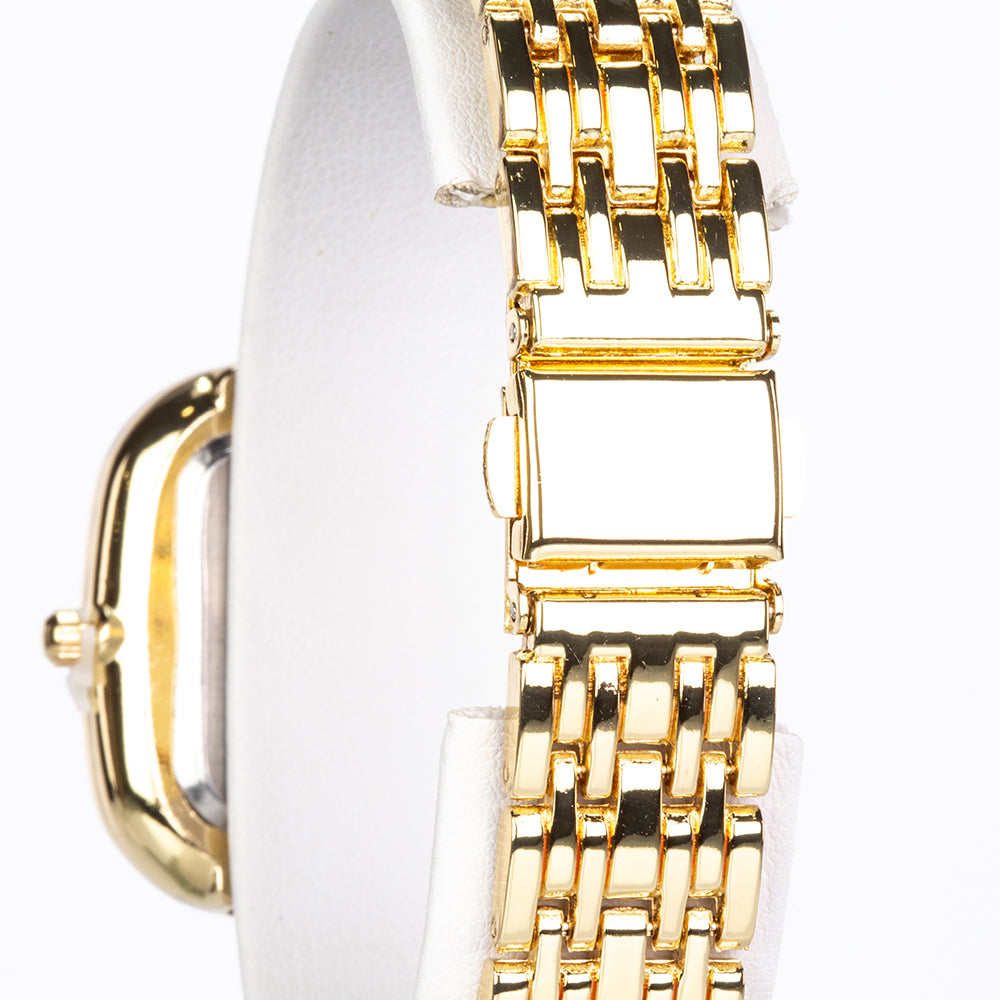 Relógio de Liga de Ouro com Safira e Cristal Emporia® Branco ( Pulseira ) 3 