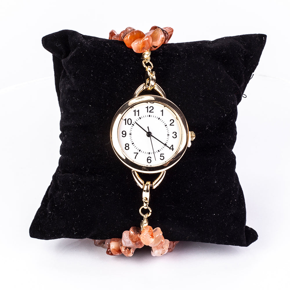 Relógio de Liga de Ouro com Turquesa e Ametista ( Pulseira )