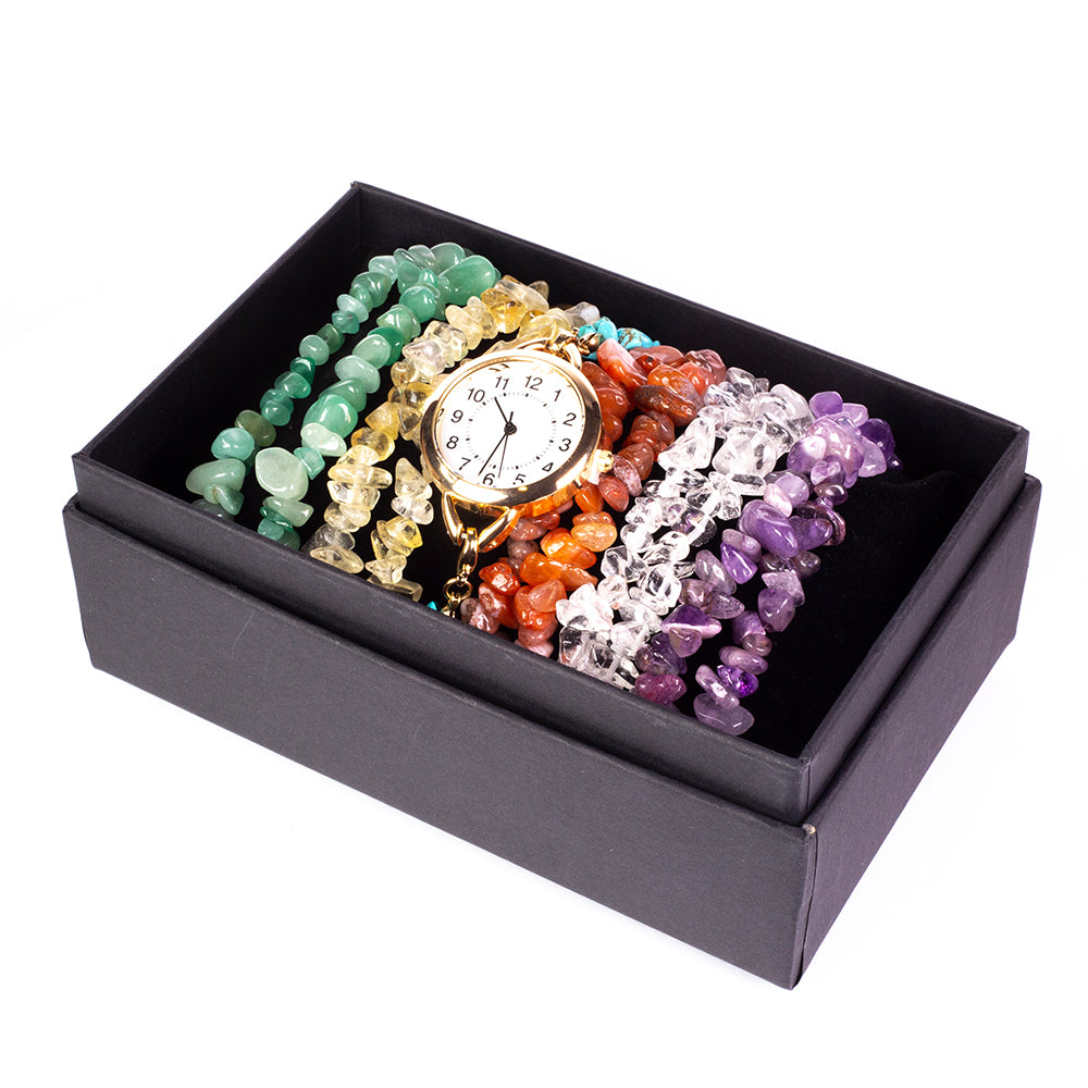 Relógio de Liga de Ouro com Turquesa e Ametista ( Pulseira ) 1 