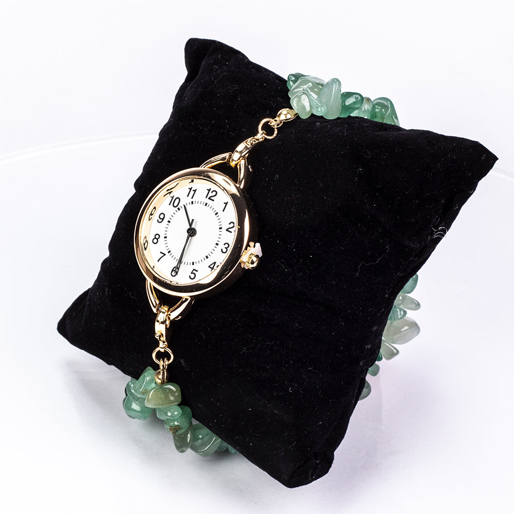 Relógio de Liga de Ouro com Turquesa e Ametista ( Pulseira )