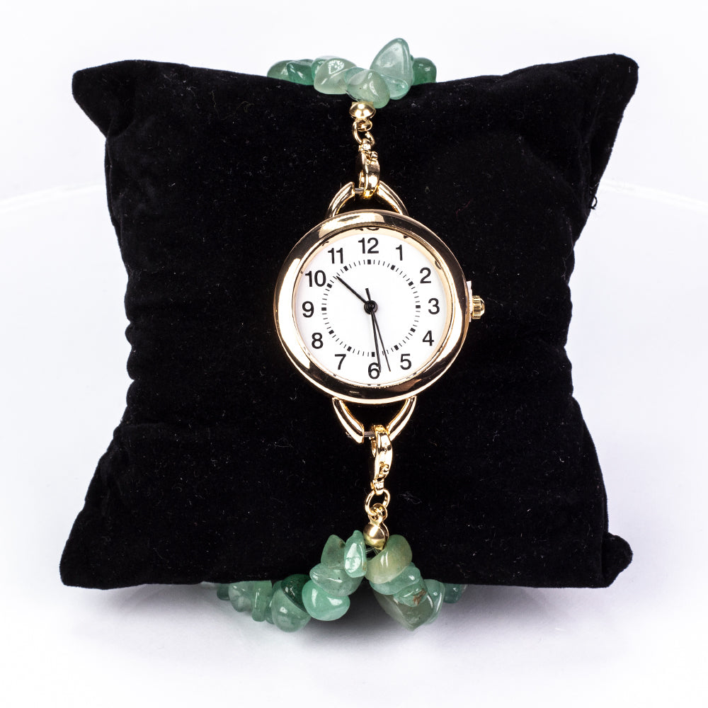 Relógio de Liga de Ouro com Turquesa e Ametista ( Pulseira )