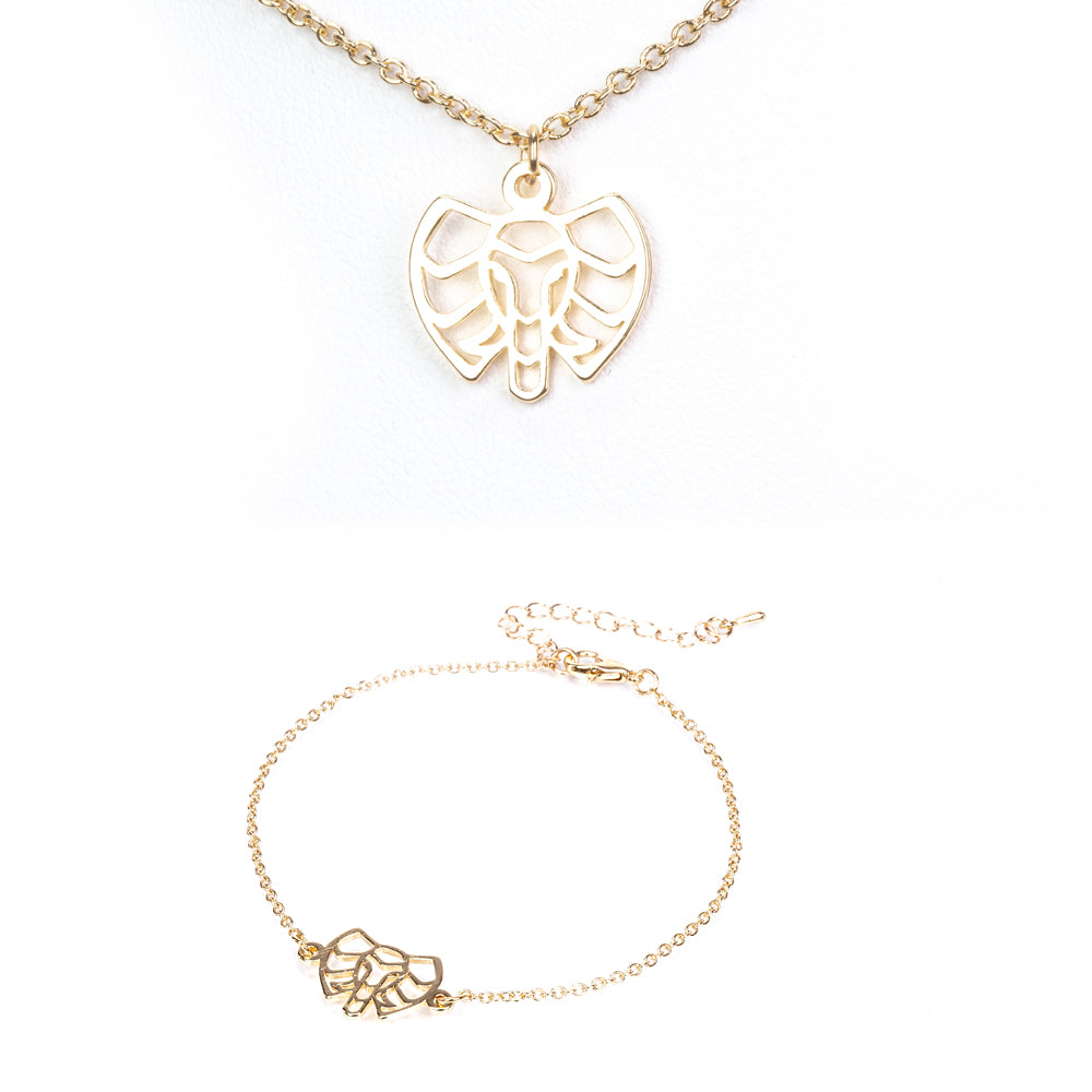 Conjunto de Liga de Ouro ( Colar+Pulseira ) 4 