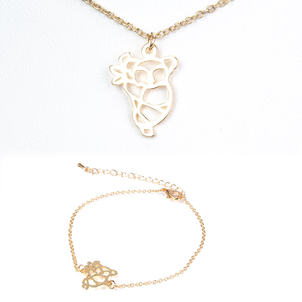 Conjunto de Liga de Ouro ( Colar+Pulseira )