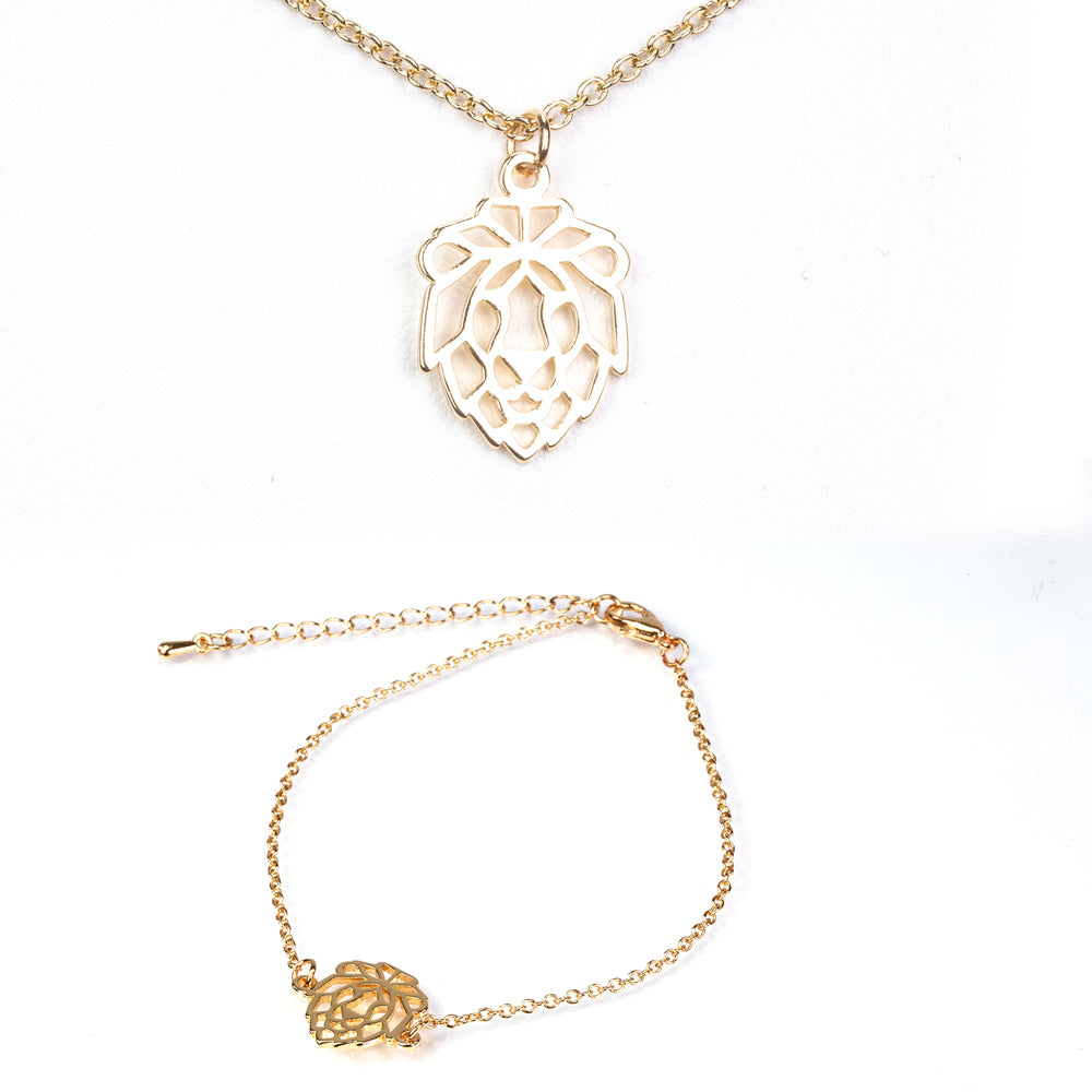 Conjunto de Liga de Ouro ( Colar+Pulseira ) 4 