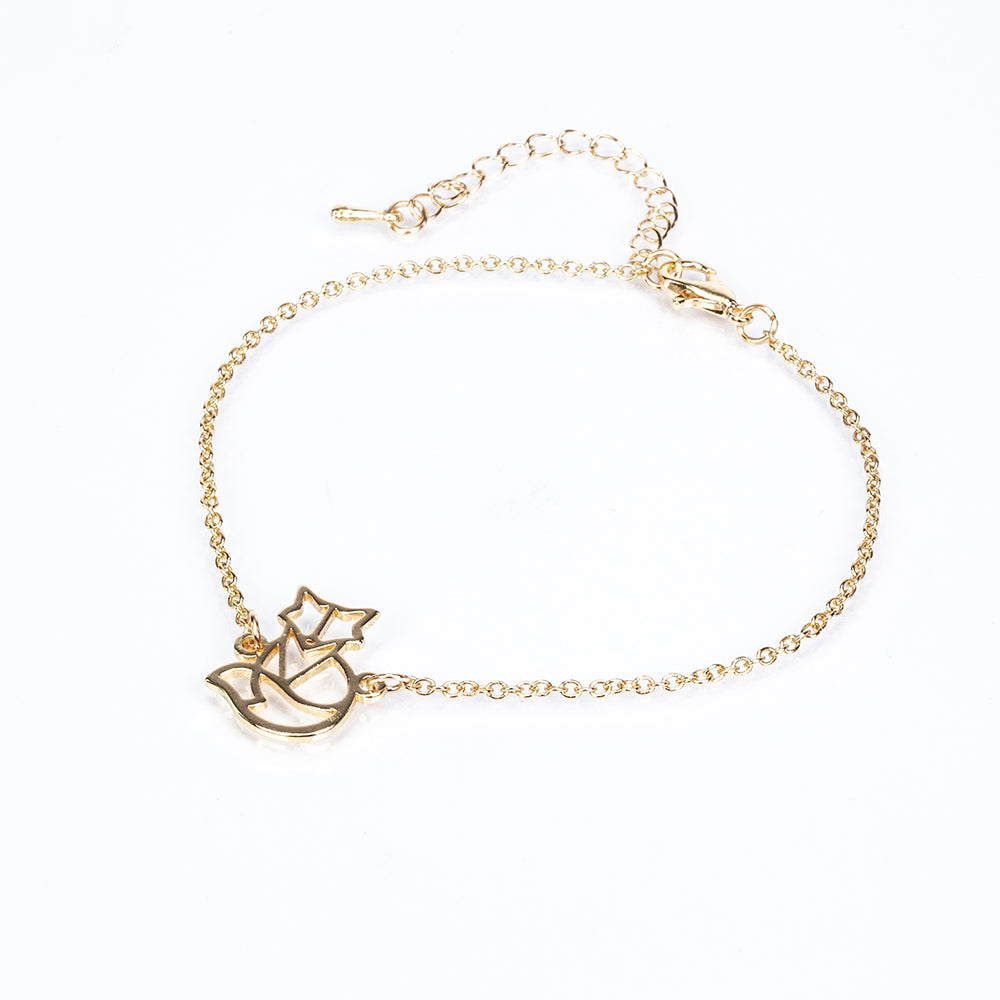 Conjunto de Liga de Ouro ( Colar+Pulseira )