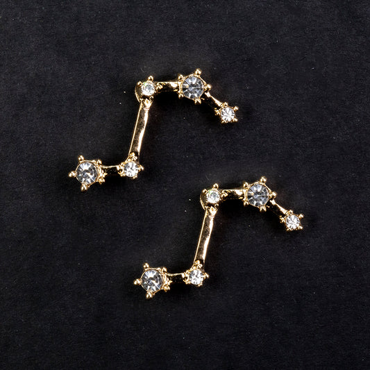 Carneiro Brincos de Liga de Ouro com Cristal Emporia® Branco